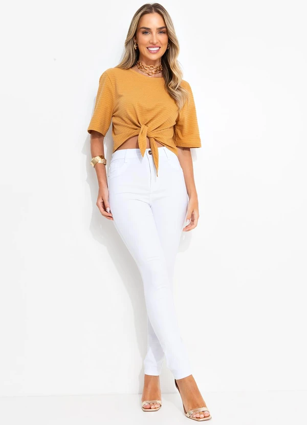 Bimini - Blusa Amarelo em Malha Texturizada 3
