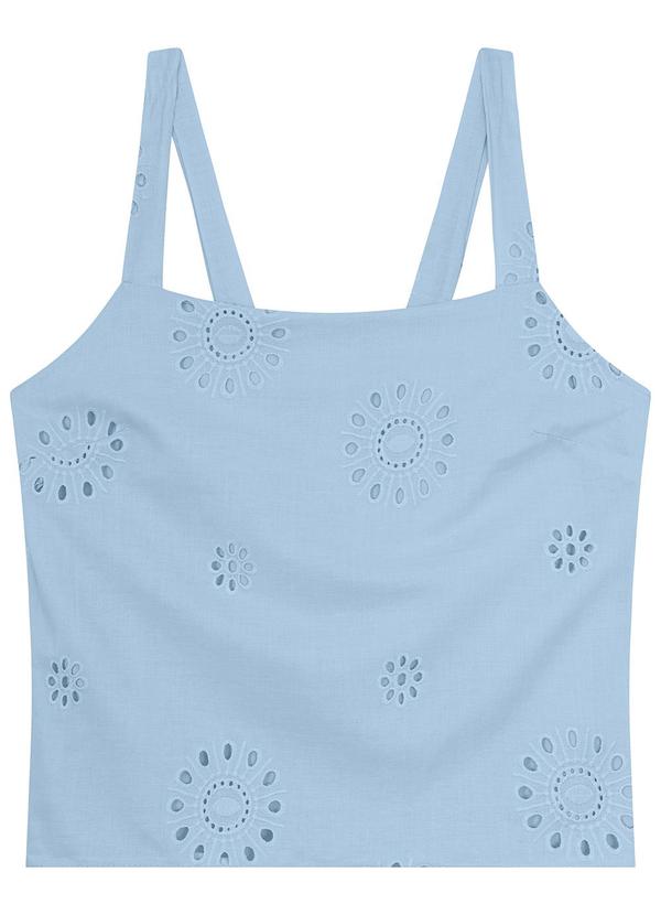 Malwee - Blusa Azul Claro Cropped em Laíse 2