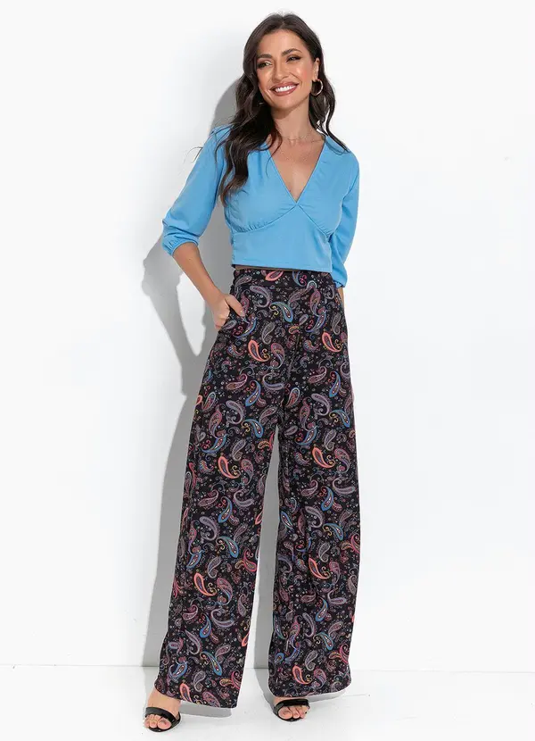 Moda Pop - Blusa Azul em Malha 3