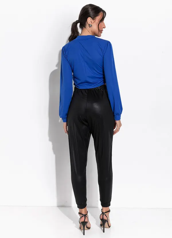 Moda Pop - Blusa Azul Royal em Malha 4