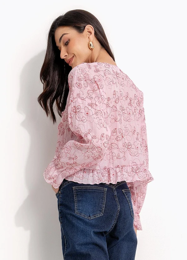 Quintess - Blusa Bordado Botanic em Crepe Plano 2