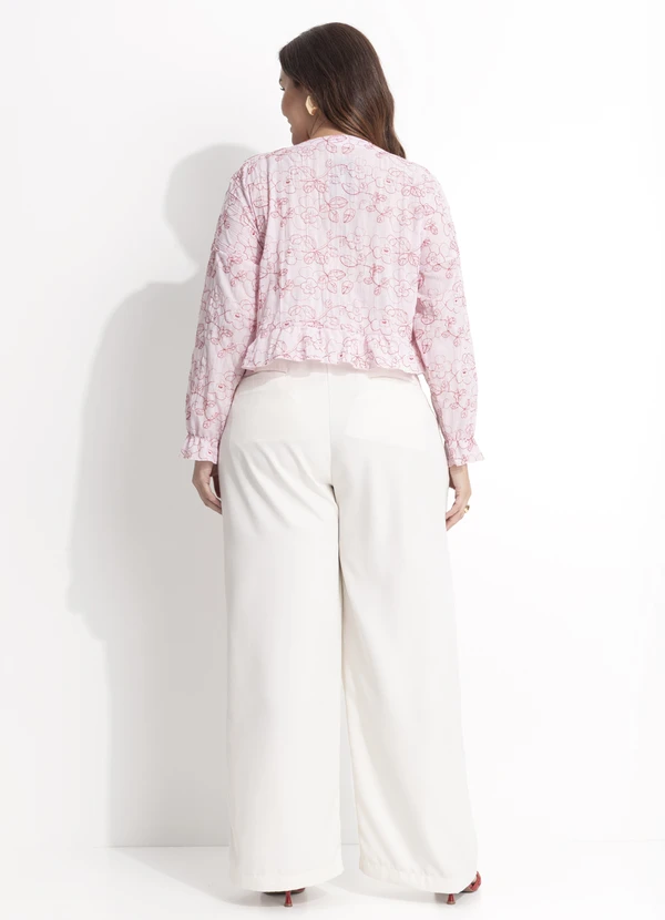 Quintess - Blusa Bordado Botanic em Crepe Plano 7