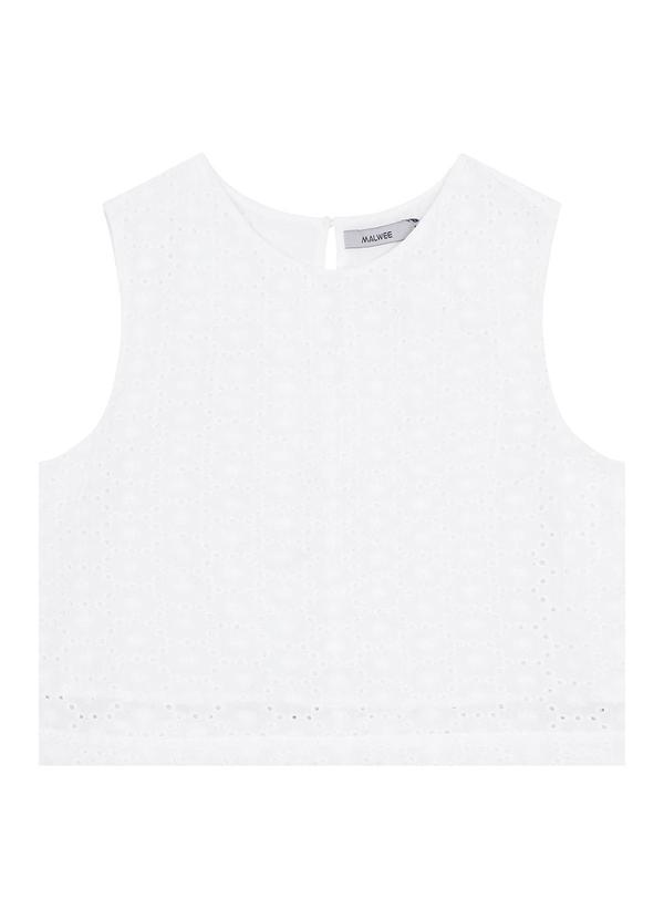 Malwee - Blusa Branca Cropped em Laíse 3