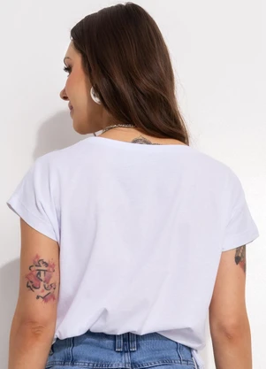 Bimini - Blusa Branco em Malha de Algodão - BIMINI