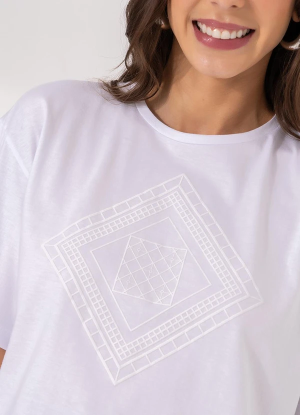 Bimini - Blusa Branco em Malha de Algodão 7