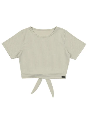 Soft Bonni - Blusa com Amarracao Teen Feminina Gelo - SOFT BONNI