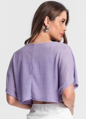 Rovitex - Blusa com Top Roxo - ROVITEX