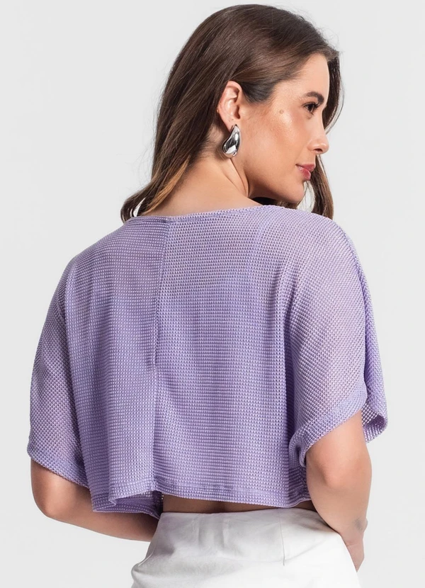 Rovitex - Blusa com Top Roxo 2