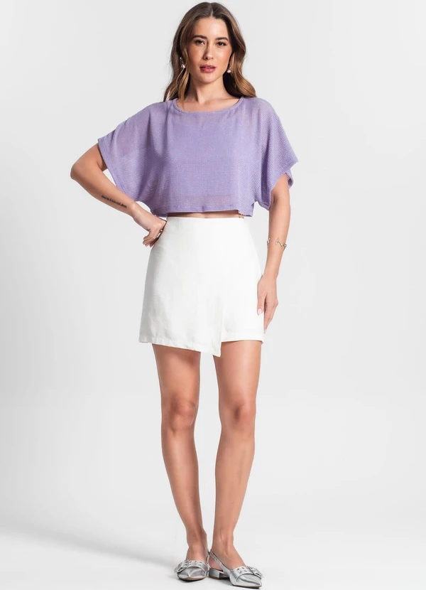 Rovitex - Blusa com Top Roxo 3