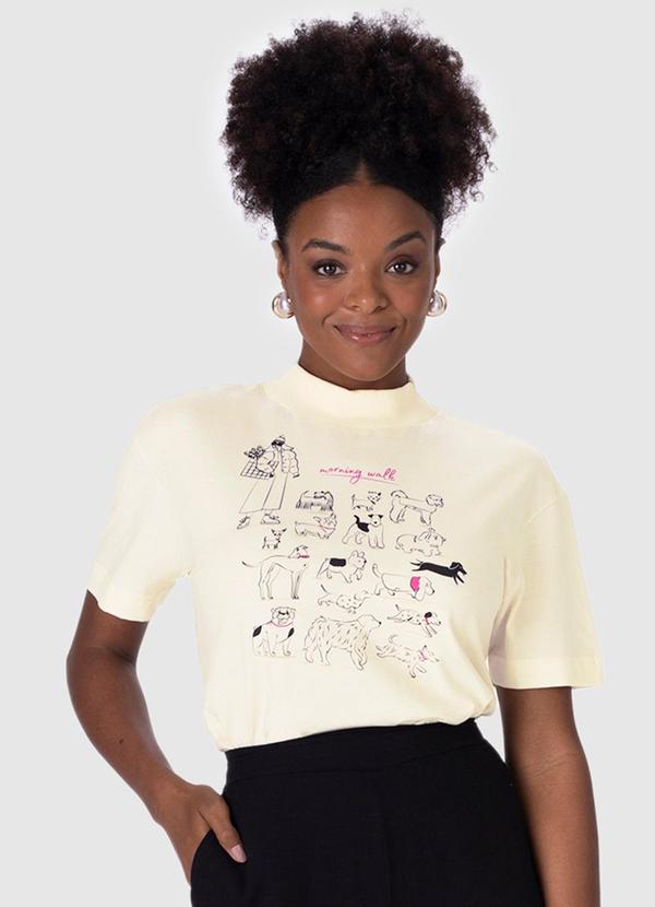 Malwee - Blusa Cropped Box Morning Walk Bege