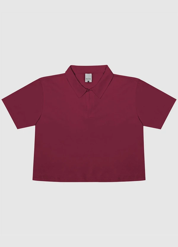 Malwee - Blusa Cropped com Gola Esporte em Algodão Roxo 6