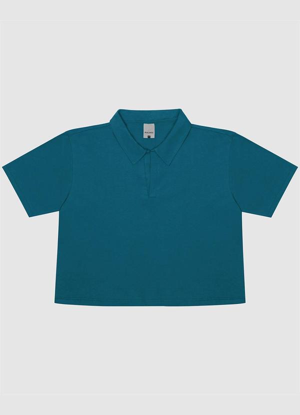 Malwee - Blusa Cropped com Gola Esporte em Algodão Verde 6