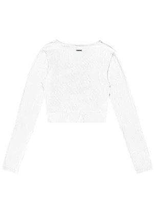 Enfim - Blusa Cropped com Torção Branco - ENFIM