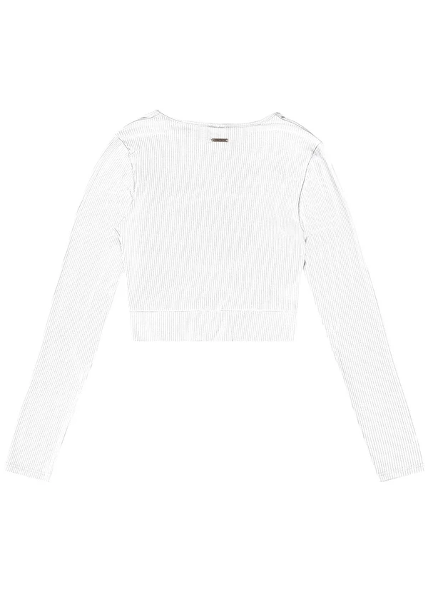 Enfim - Blusa Cropped com Torção Branco 2