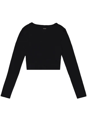 Enfim - Blusa Cropped com Torção Preto - ENFIM