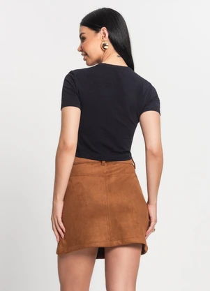 Rovitex - Blusa Cropped Cotton 30 Básica Kohmar Preto - ROVITEX