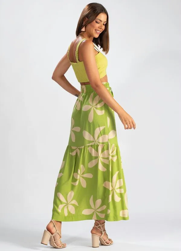 Hering - Blusa Cropped de Linho Verde 4