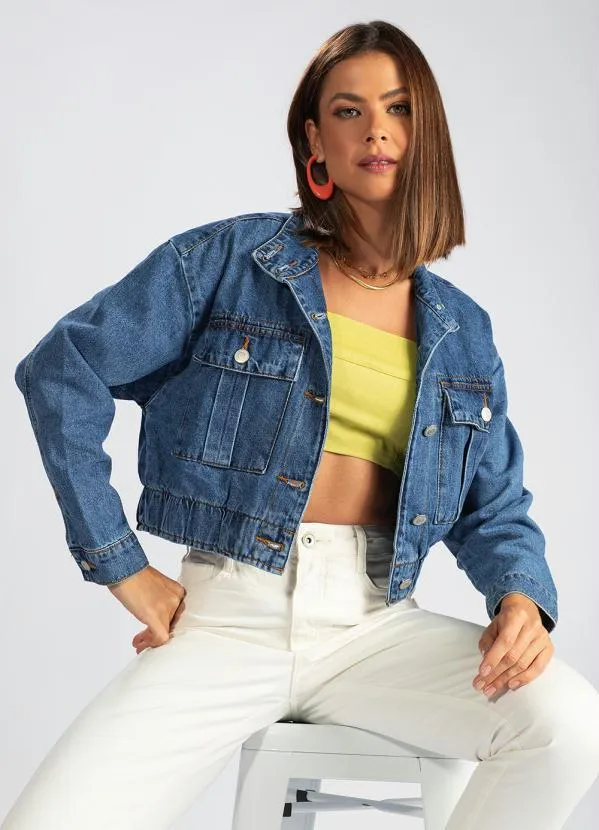 Hering - Blusa Cropped de Linho Verde 6