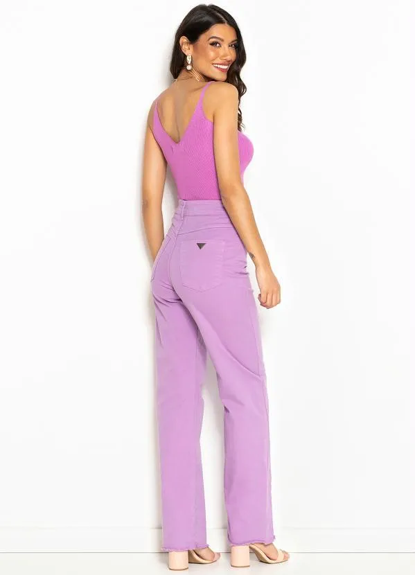 Hering - Blusa Cropped de Tricot Lilás 4