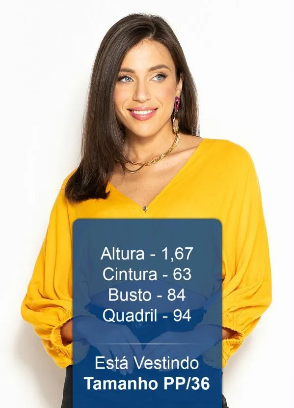 Colcci - Blusa Cropped de Viscose Amarelo 5