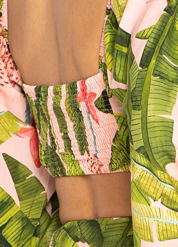 Farm - Blusa Cropped de Viscose Banana Verde 7