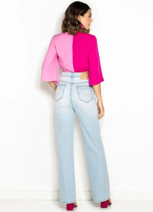 Colcci - Blusa Cropped de Viscose Rosa 4