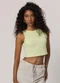 Sofie - Blusa Cropped em Algodão Rosa - variação: Verde