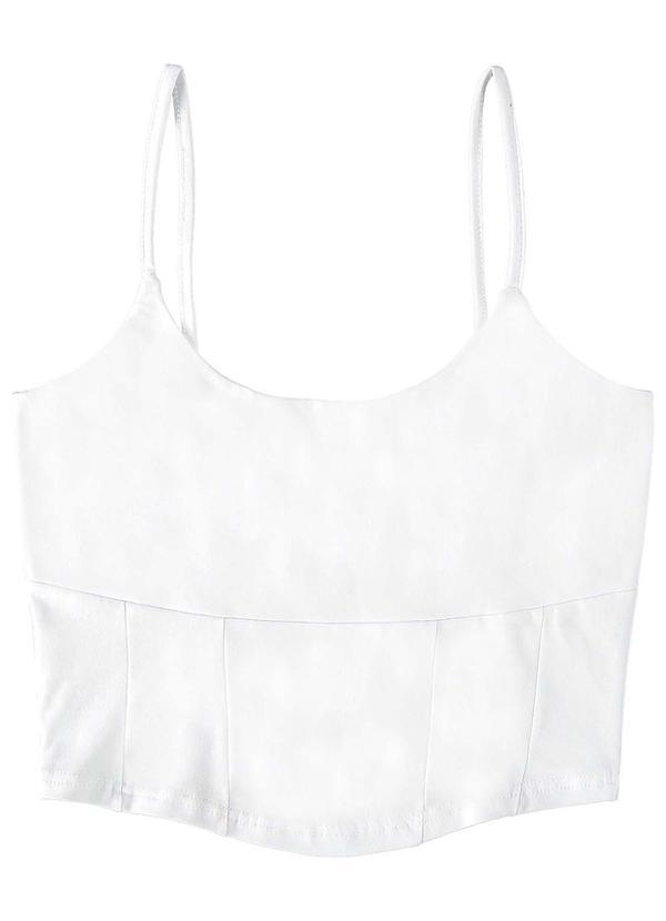 Enfim - Blusa Cropped em Cotton Branca