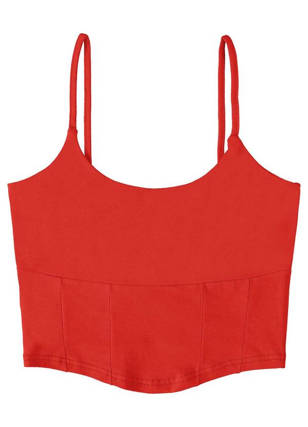 Enfim - Blusa Cropped em Cotton Terracota 2