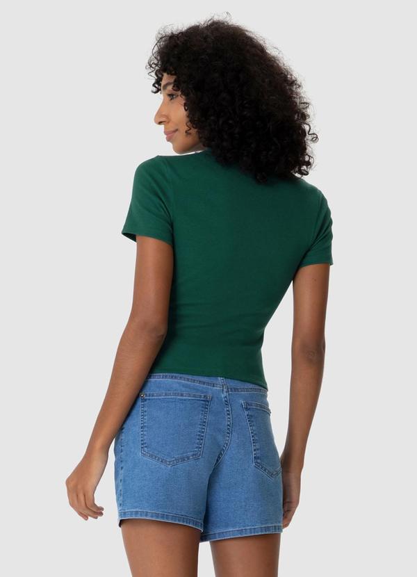 Malwee - Blusa Cropped em Ribana Verde 3