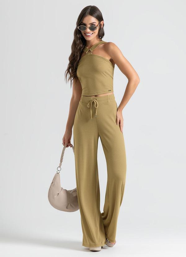 Cativa - Blusa Cropped em Tecido Texturizado Caramelo 4