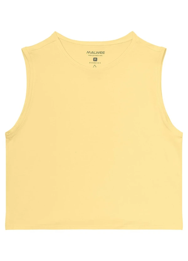 Malwee - Blusa Cropped em Viscose Amarelo Claro 2