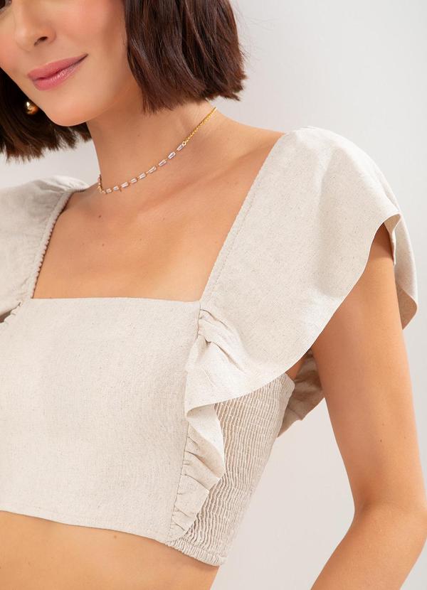 Hering - Blusa Cropped em Viscose Branca 2