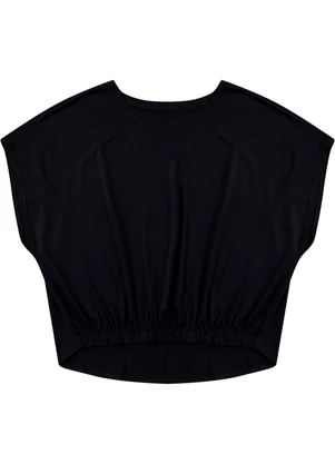Malwee - Blusa Cropped em Viscose Preto - MALWEE