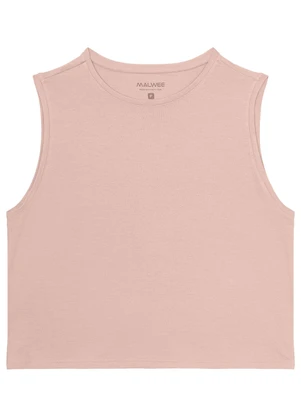 Malwee - Blusa Cropped em Viscose Rosê - MALWEE