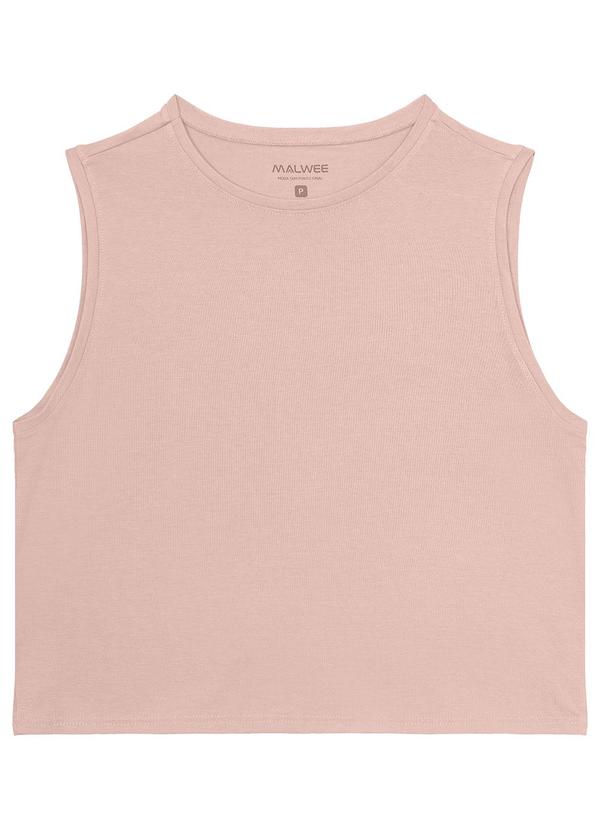 Malwee - Blusa Cropped em Viscose Rosê