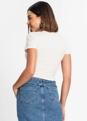 Rovitex - Blusa Cropped Feminina Bege - ROVITEX