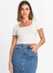 Rovitex - Blusa Cropped Feminina Bege - variação: Bege
