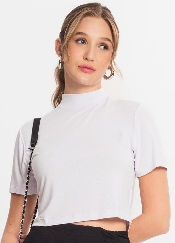 Select - Blusa Cropped Feminina Branco