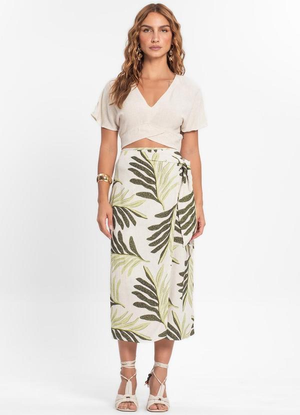 Endless - Blusa Cropped Feminina em Linho Bege 3