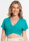 Endless - Blusa Cropped Feminina em Linho Verde - variação: Verde