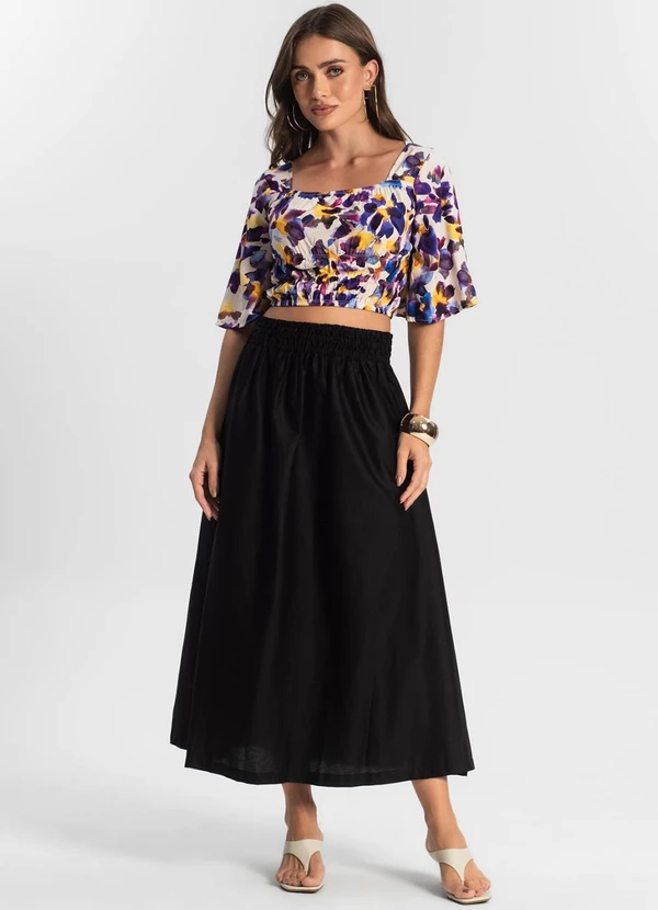 Endless - Blusa Cropped Feminina Estampada Roxo 3