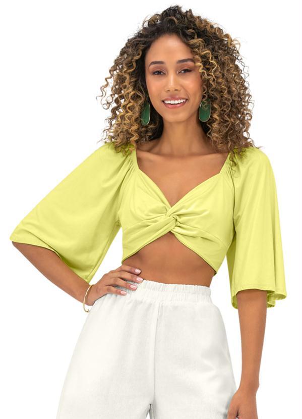 Rovitex - Blusa Cropped Feminina Nózinho Verde
