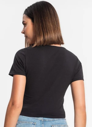 Rovitex - Blusa Cropped Feminina Preto - ROVITEX