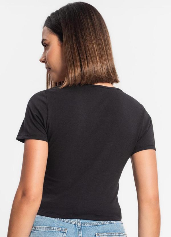 Rovitex - Blusa Cropped Feminina Preto 2
