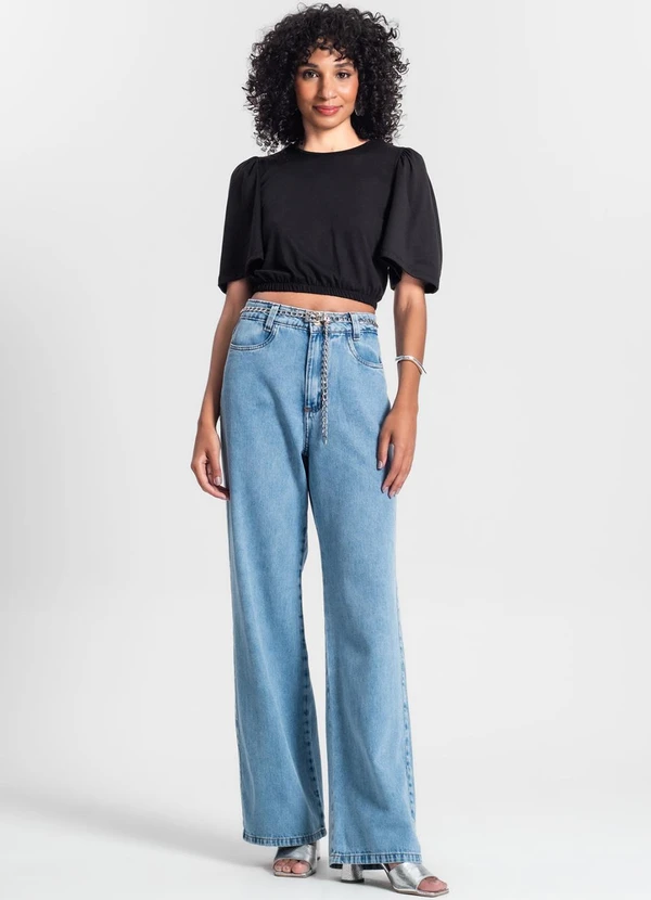 Rovitex - Blusa Cropped Feminina Preto 3