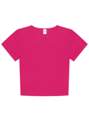 Rovitex - Blusa Cropped Feminina Rosa - ROVITEX