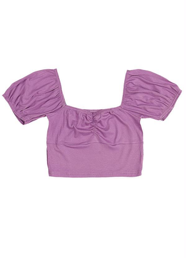 Enfim - Blusa Cropped Feminina Roxo
