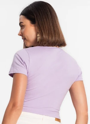 Rovitex - Blusa Cropped Feminina Roxo - ROVITEX