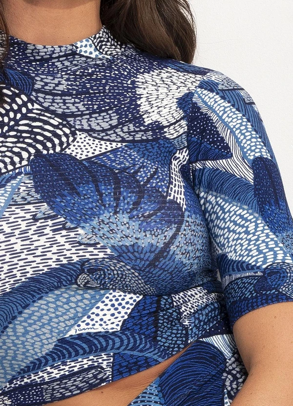 Farm - Blusa Cropped Festa de Pássaro Azul 9
